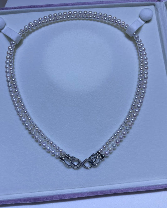 Elizabeth Double String Pearl Necklace