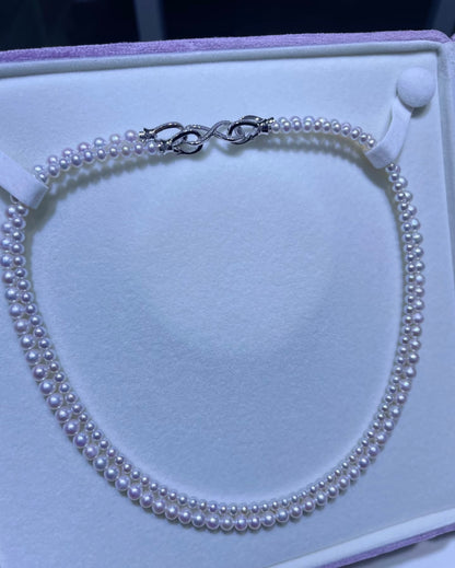 Elizabeth Double String Pearl Necklace